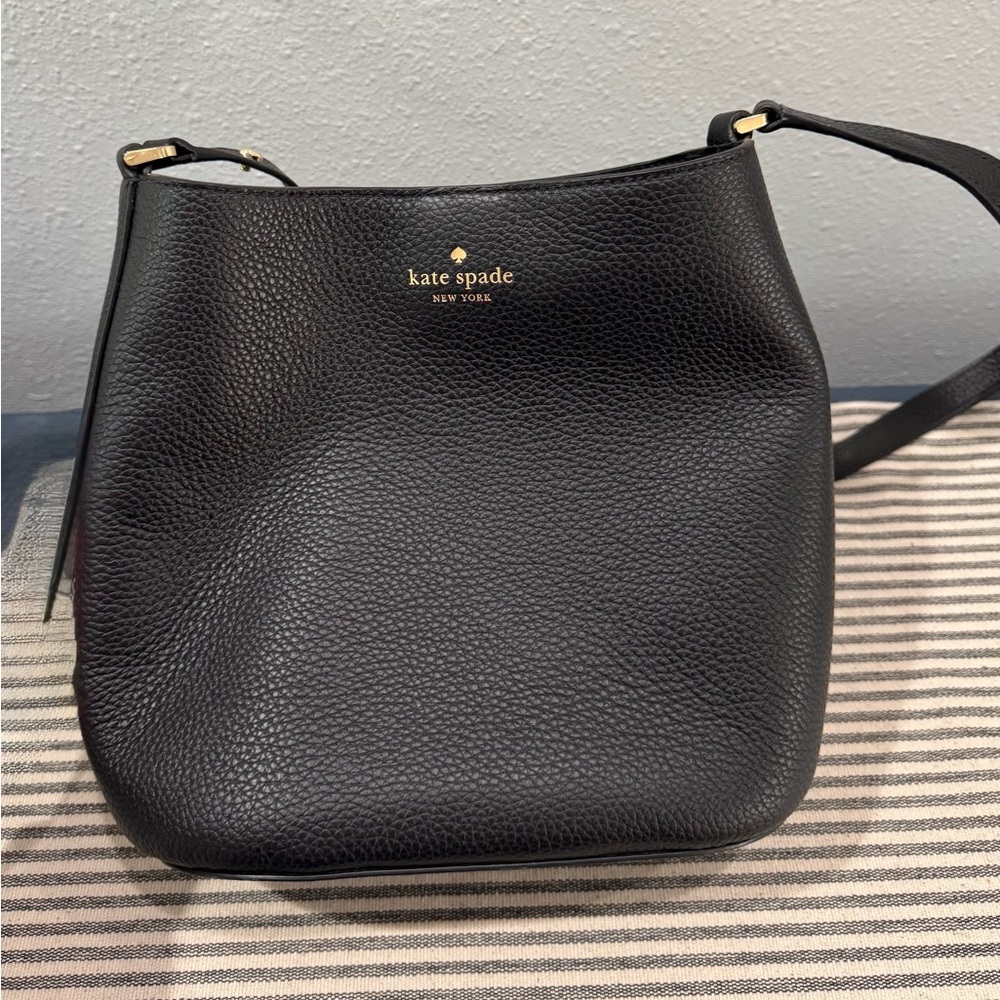 Kate Spade Black Pebbled Crossbody Bag
